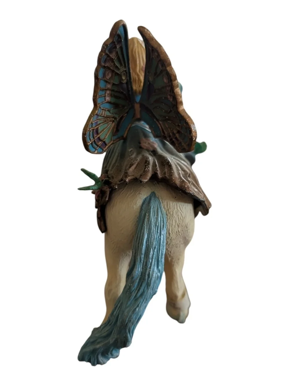 Blue Fairy Riding Horse Figurine